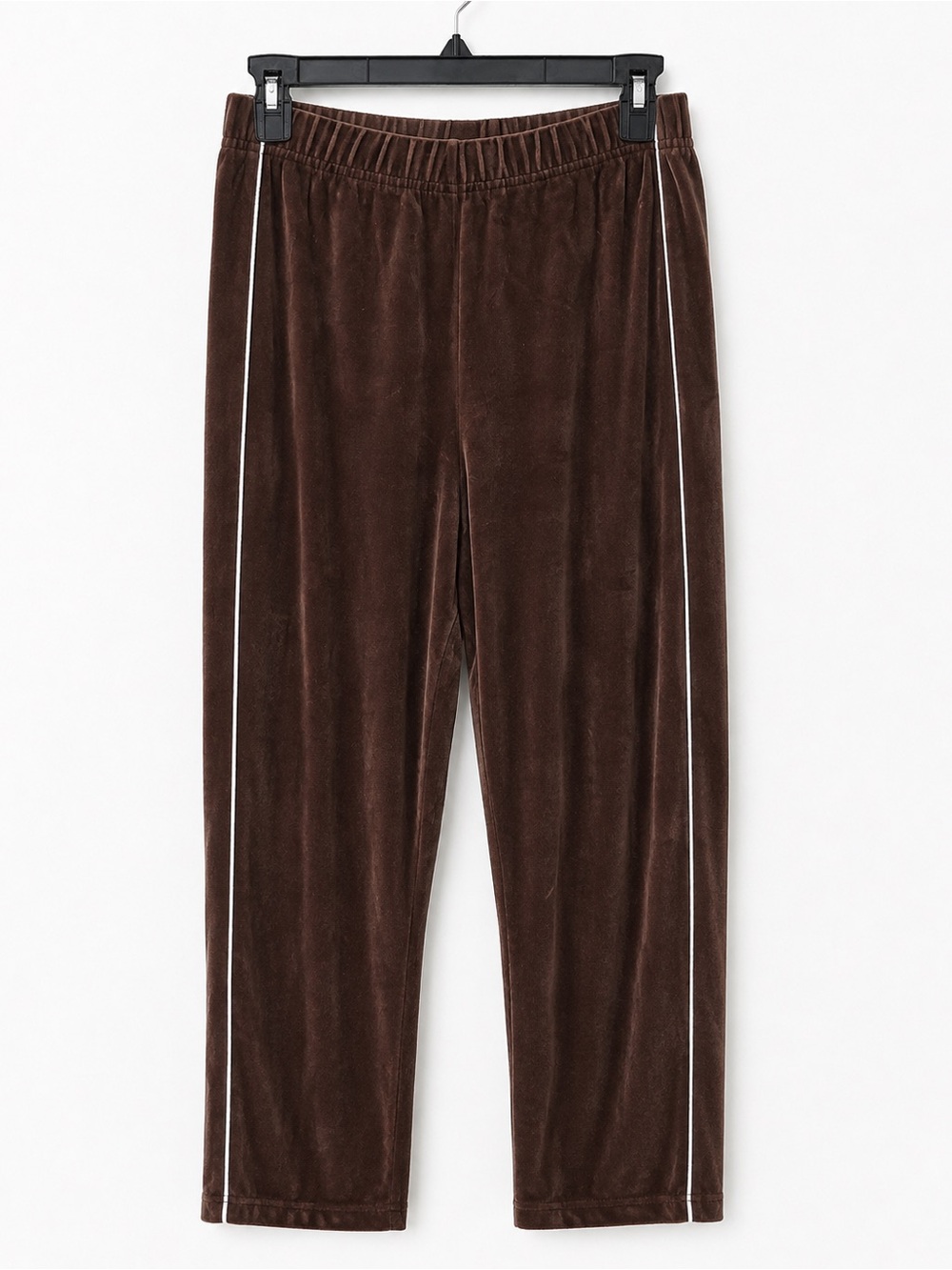 Cato Brown Velour Joggers with White Side Stripe